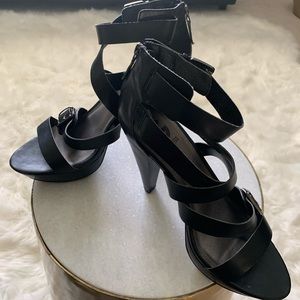 G by Guess leather strap high heel size 9